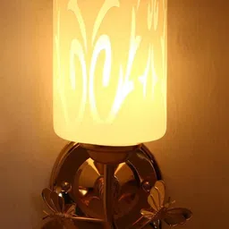Somil Premium Designer Glass Wall / Night Lamp Elegant & Stylish Dcor Accent for Modern Interiors, color- White; Size:- 19 X 17 X 29 CM-image-97