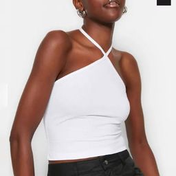 SRISARAS Women Pack of 2 Halter Neck Cotton Fitted Crop Top-image-42