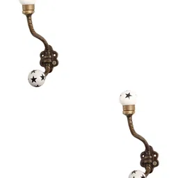 IndianShelf White & Brown 2 Piece Ceramic Star Floral Door Hangers-image-77