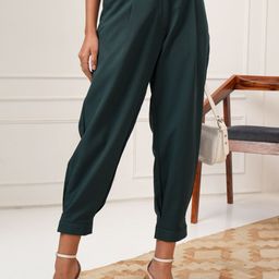 Tokyo Talkies Women Solid Pleated Joggers Trousers-image-39