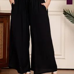 Valles365 by S.C. Women Set of 2 Flared Plus Pocket Palazzos-picture-13