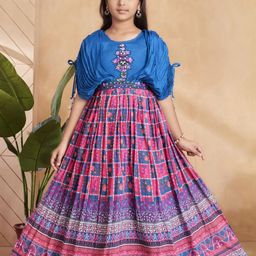 HERE&NOW Ethnic Motifs Print Georgette Maxi Dress-image-85