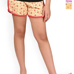 BAESD Girls Pack Of 3 Floral Printed High-Rise Hot Pants Shorts-picture-14