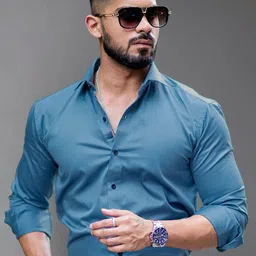 Metronaut Spread Collar Long Sleeves Regular Fit Formal Shirt-image-17