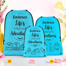 Kuber Industries Blue 3 Pieces Printed Multi-Utility Organisers-46