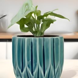 LASAKI Montra Blue Ceramic Planters-image-73