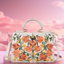 VELUCIA Women Floral Textured Structured Handheld Bag-3