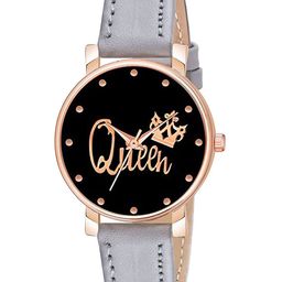 Gopal Shopcart Unisex Embellished Dial & Straps Analogue Watch C36 Q GREY Leather-image-77