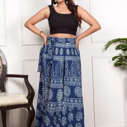 Style Shoes Ethnic Motifs Printed Pure Cotton A-Line Maxi Skirt-image-58