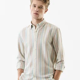 Snitch Men Slim Fit Multi Stripes Striped Casual Shirt-image-38