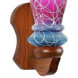 Somil Premium Designer Glass Wall / Night Lamp Elegant & Stylish Dcor Accent for Modern Interiors, color- Pink, Firozi, White, Size:- 19 X 25 X 28 CM-image-59