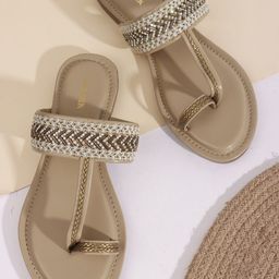 Anouk Women Embellished Ethnic One Toe Flats-image-98