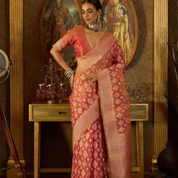 Dori Woven Design Linen Blend Banarasi Saree-picture-9