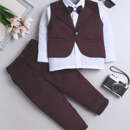 FOURFOLDS Boys Single-Breasted 3-Piece Suits-image-66