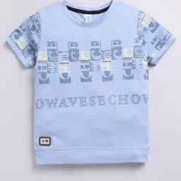 Ginie Boys Typography Printed Round Neck Short Sleeve Casual T-shirt-picture-46