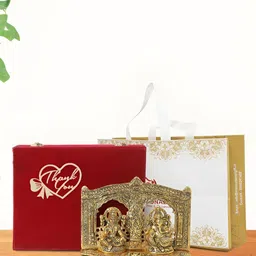 INTERNATIONAL GIFT Occasional Gift Set Gold-Toned Lord Ganesha Religious Idol Showpiece-image-18