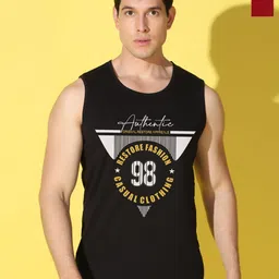 WOOSTRO Men Pack of 2 Typography Printed Round Neck Cotton Slim Fit T-shirts-image-85
