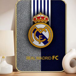 Livin'luxe Grey & Blue Real Madrid FC Rectangle Wall Art-picture-46