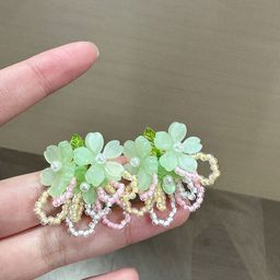 StyleCast x Revolte Pearls Floral Drop Earrings-image-72