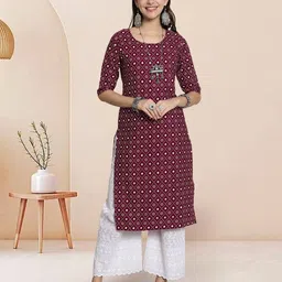 7Threads Women Pack Of 4 Ethnic Motifs Printed Crepe Straight Kurta image 2