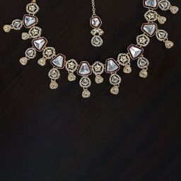 Divisha Gold-Plated Stone Studded Jewellery Set-image-87