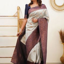 Visit Wear Woven Design Zari Pure Silk Banarasi Saree-picture-19