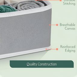 Aura Grey Set of 6 Reusable Drawer Organiser Organisers image 2