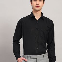 Aaai Enterprises Men Slim Fit Solid Spread Collar Cotton Casual Shirt-image-74