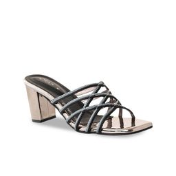 Khadims Peep-Toe Woven Design Slip On Block Sandals-image-100