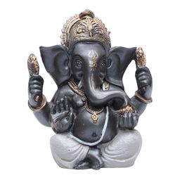 Ashnam Diverse Expression Grey Lord Ganesha Religious Idol Showpiece-90
