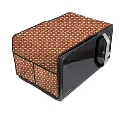 Waterproof & Dustproof PVC Microwave Oven Top Cover with 4 Utility Pockets Inte-image-79