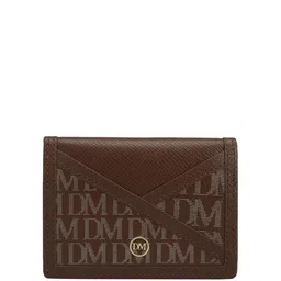 Da Milano Men Typography Printed Leather Card Holder-image-60