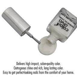 Color Diva Set Of 2 Long Lasting Nail Enamel - 9.5 ml Each - Red-White image 4
