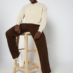 GAP Brand Logo Embroidered Textured Sweatshirt-picture-35