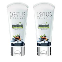 Lotus Herbals Whiteglow Set Of 2 Activated Charcoal & Almond Exfoliator-100g Each-16