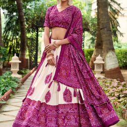 ZIBLON Printed Ready to Wear Lehenga & Blouse With Dupatta-image-74