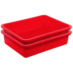 Kuber Industries Red Pack Of 2 Rectangular Organizers-56