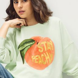 NEXT Conversational Print Round Neck Drop-Sleeves Oversized Longline Sweatshirt-picture-22