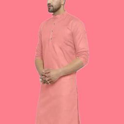 ANUJ FASHION Men Pink Solid Kurta-picture-22