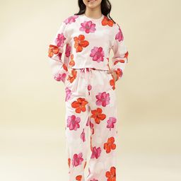 Lil Tomatoes Girls Floral Printed Night suit-picture-32
