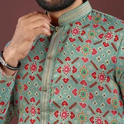 WELL TEX Men Abstract Printed Kurta image 3