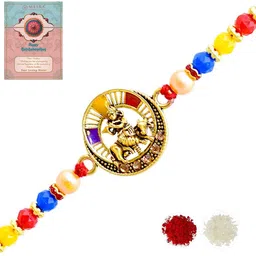 MEIRA JEWELLERY Set Of 1 Rakhi With Roli Chawal & Greetings Card Set-image-68