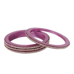 ZULKA Set Of 8 Zircon Diamond Stone-Studded Bangles image 2