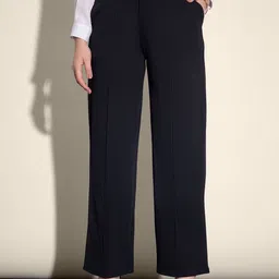 QIOA Women Relaxed High-Rise Pleated Trousers-image-95