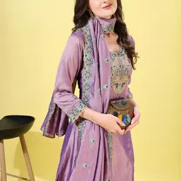 KALINI Women Embroidered Straight Kurta Set-picture-10