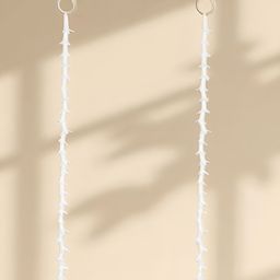 GADINFASHION 2Pcs White & Red Textured Hanging Garlands-picture-18