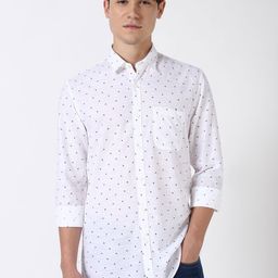 Peter England Casuals Men Spread Collar Floral Printed Cotton Slim Fit Casual Shirt-image-65