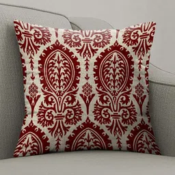 CASABLEU Premium Manchester Maroon 2 Pieces Ethnic Motifs Printed Square Cushion Covers-image-93