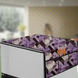 The Furnishing Tree Magenta Printed Refrigerator Cover-image-71