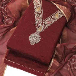 Riti Paisley Sequence Embroidered Unstitched Dress Material-image-87